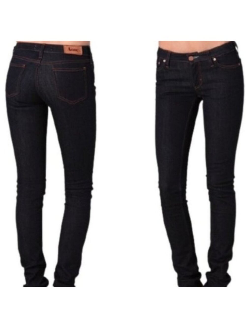 Acne Studios Kex Soft Raw Skinny Jeans Raw Hem, Dark Wash